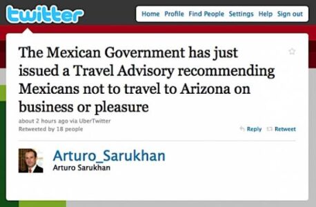 Mexicans Don't Need Twitter to Tell Them Arizona is Hostile Image